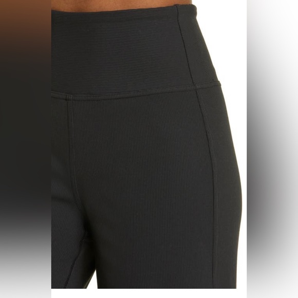 Zella Live In High Waist Rib Wide Leg Black Stretchy Pants - Picture 9 of 12